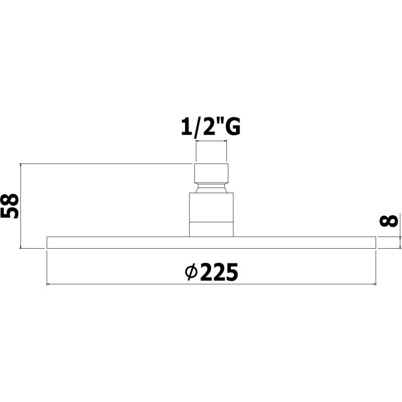 Pomme de douche Ø22,5 cm "Tondo" blanc mat Paffoni Master ZSOF074BO Métal - Blanc opaque