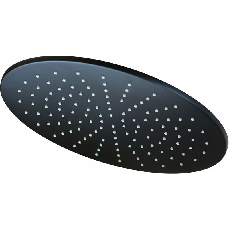 Pommeau de douche modèle rond Ø300 mm en laiton de couleur noir mat Paffoni Light ZSOF079NO Noir mat