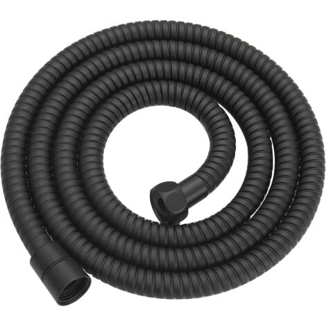 Pomme de douche 5 jets noir 1,5 m flexible renforcé salle de bain