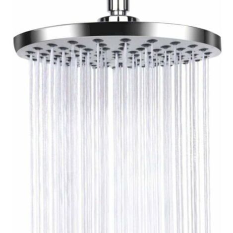 Pomme de Douche Anti Calcaire, Tête de Douche en Acier Inoxydable, Pommeau de douche à effet pluie, Pommeau de Douche Fixes Economie d'Eau et Haute Pression pour Salle de Bain, Argenté