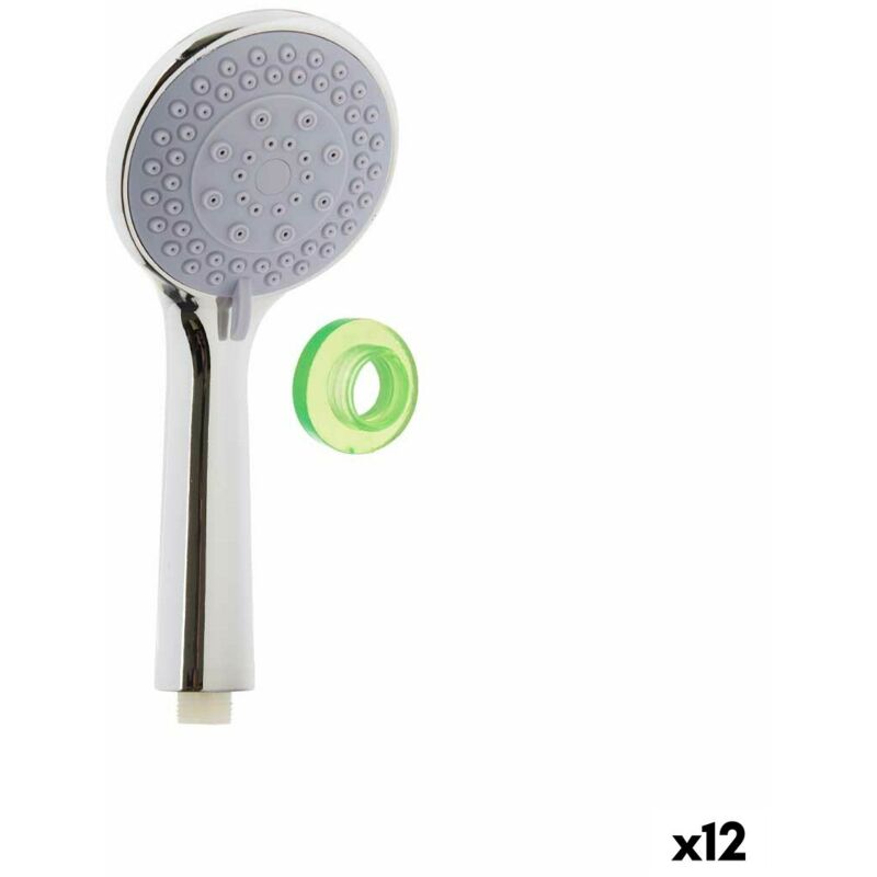 Berilo - Pomme de douche de métal argenté 10,5 x 24 x 5 cm (12 pcs.)