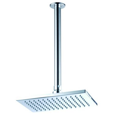 Pomme de douche au plafond au fini chrome