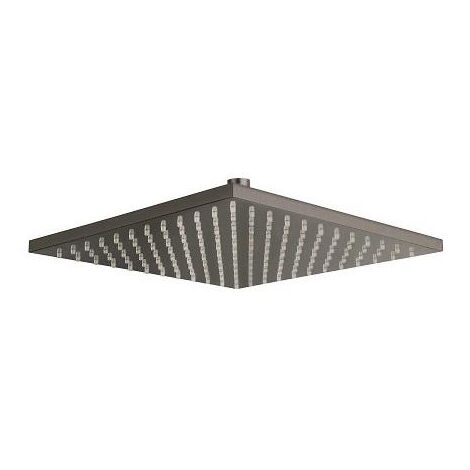POMME DE DOUCHE CARREE 30X30 LAITON CHROME NOIR BROSSE - CRISTINA ONDYNA PD55775