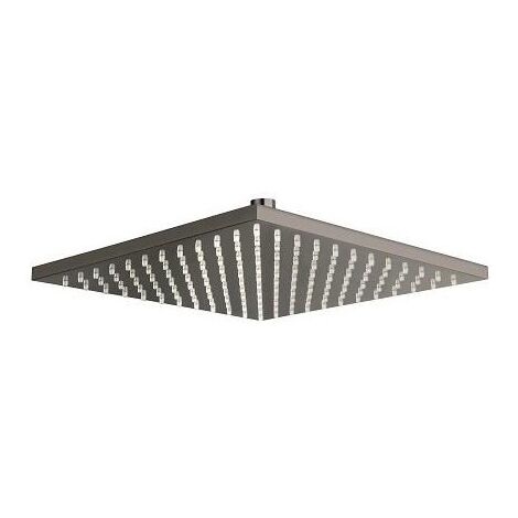 POMME DE DOUCHE CARREE 30X30 LAITON CHROME NOIR - CRISTINA ONDYNA PD55772