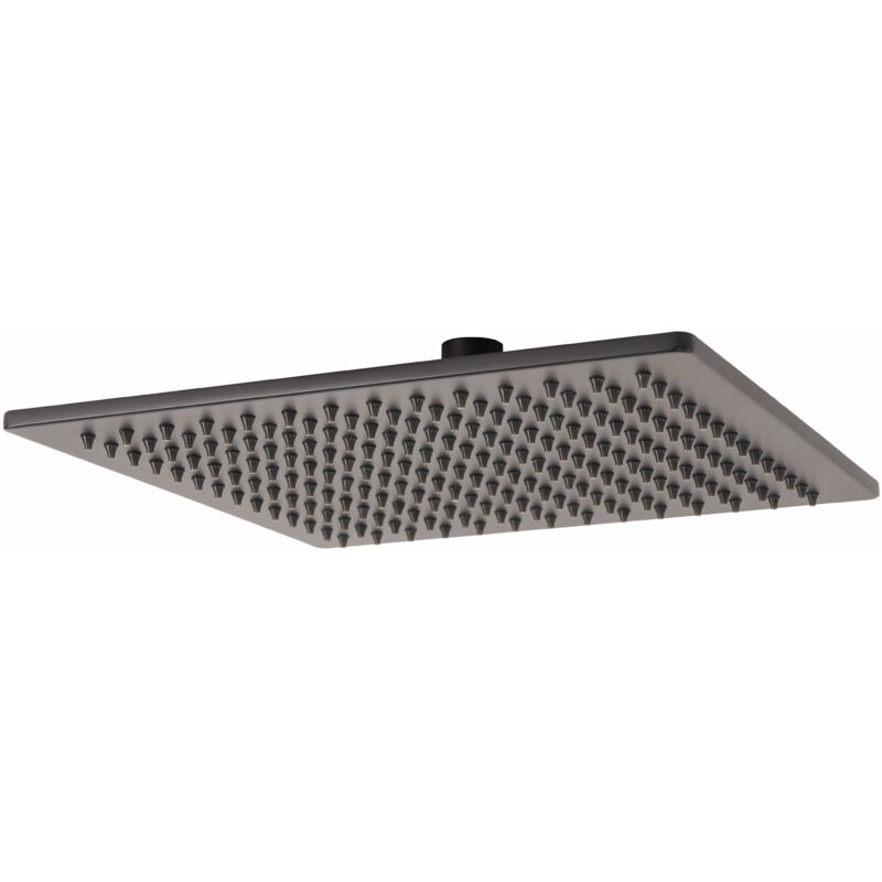 Pomme de douche carrée 30x30 noir mat