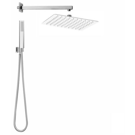 Pomme de douche carrée fine - Chrome poli