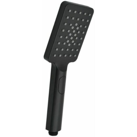 Pomme de douche carrée pressurisée noire