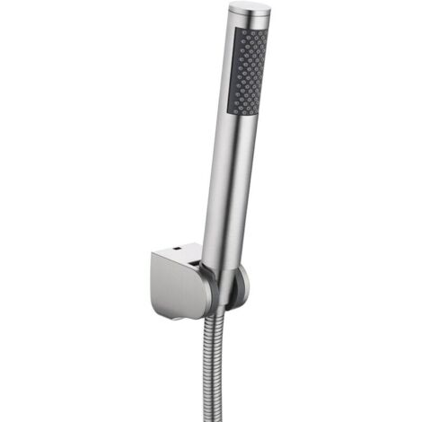 Pomme de douche en acier inoxydable brossé, douchette, douchette de baignoire, flexible de douchePratique et pratique
