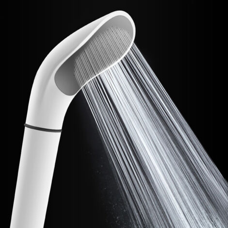Pomme de douche filtrante Douche d'appoint douche amovible anti-blocage salle de bain buse à main chauffe-eau incurvé blanc pomme de douche tête unique