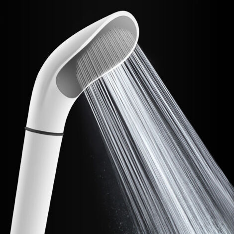 Pomme de douche filtrante Douche d'appoint douche amovible anti-blocage salle de bain buse à main chauffe-eau incurvé blanc pomme de douche tête unique