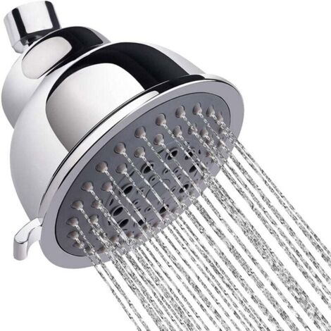 Pomme de Douche Haute Pression 5 Réglages Pommeau Douche Pluie à Économie d'eau Amovible Anti-calcaire Chromé pour Salle de Bain SPA Détente