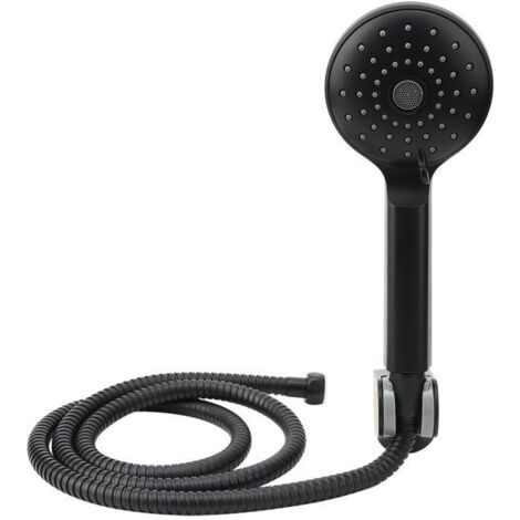 Pomme de douche - Haute Pression - Noir Mat - 48 sorties - Technologie de pressurisation - ABS