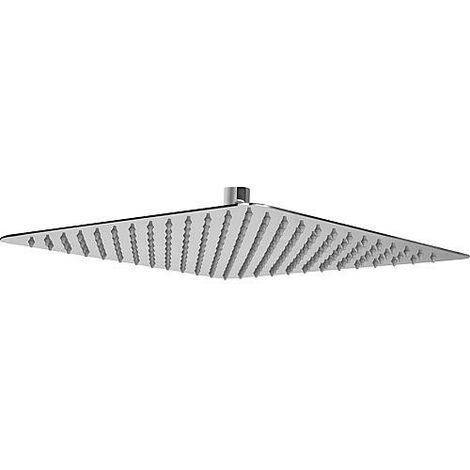 Pomme de douche inox, poli diam. 200 mm, Hauteur bord :2mm rond