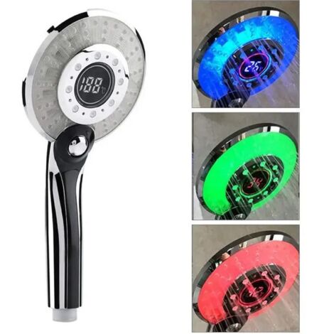 Pomme de douche LED - 3 couleurs - salle de bain, articles de salle de bain, pomme de douche à main, Smart Flower Spray