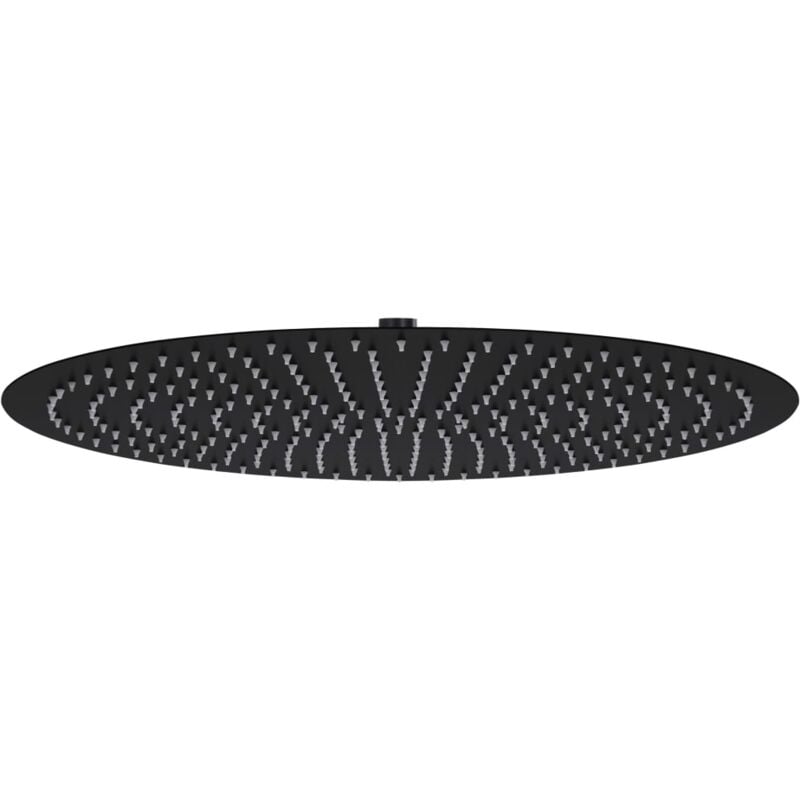 Vidaxl - Pomme de douche pluie Acier inoxydable 50 cm Ronde Noir