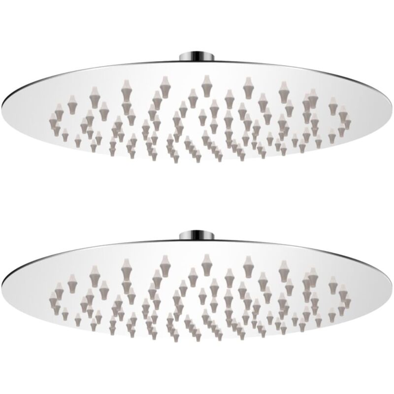 Vidaxl - Pomme de douche plongeante 2 pcs Acier inoxydable ø 20 cm