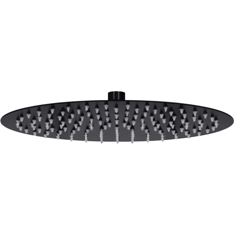 Vidaxl - Pomme de douche pluie Acier inoxydable 30 cm Ronde Noir
