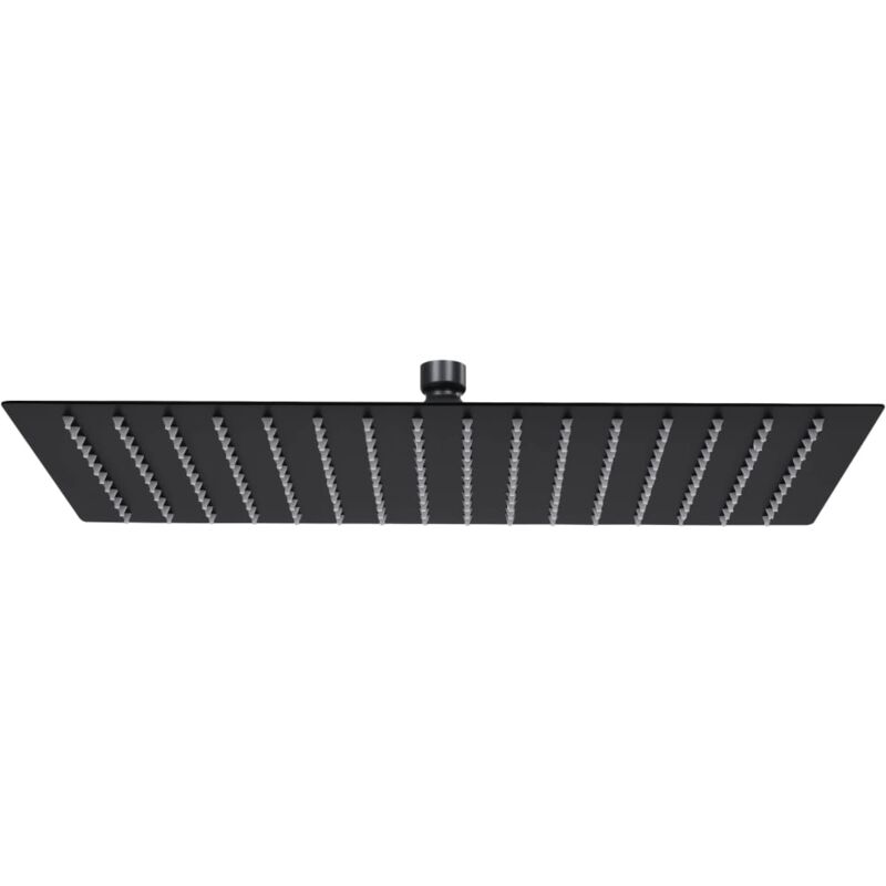 Vidaxl - Pomme de douche pluie Inox 40x30 cm Rectangulaire Noir Noir