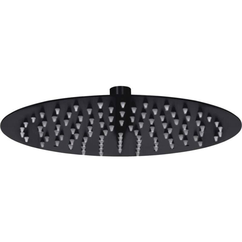 Design In - Pomme de douche pluie Acier inoxydable 25 cm Ronde Noir CFW21397