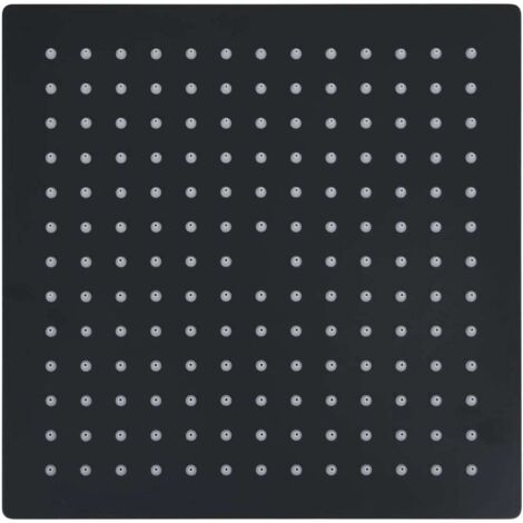Pomme de douche pluie Acier inoxydable 30x30 cm Carrée Noir CFW518465