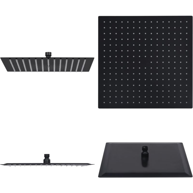 Pomme de douche pluie Acier inoxydable 40x40 cm Carrée Noir - pomme de douche - pommes de douche - Home & Living - Noir