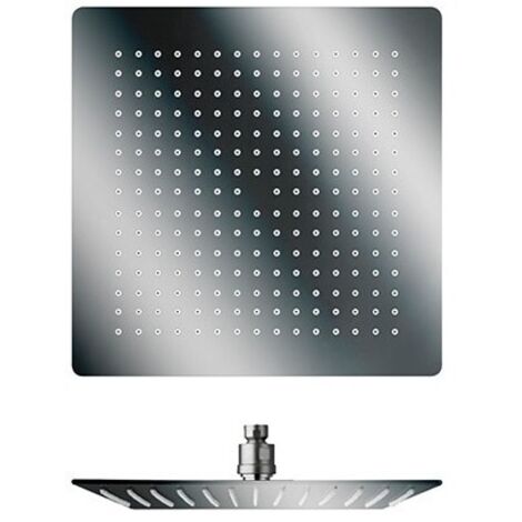 Pomme De Douche Sandwich Inox Carre Chrome Noir Robinetterie HYDROTHERAPIE - CRISTINA ONDYNA PD96372