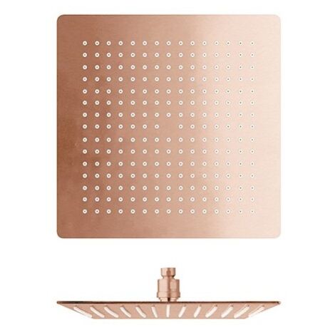 Pomme De Douche Sandwich Inox Carre Or Rose Brosse Robinetterie HYDROTHERAPIE - CRISTINA ONDYNA PD96334P