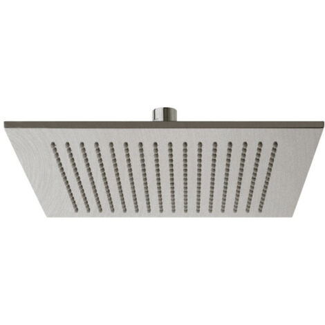 Pomme de douche slim laiton carre 25 cm inox - CRISTINA ONDYNA SD25028