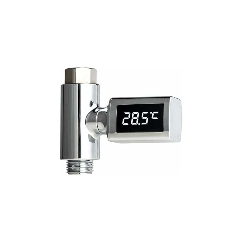 Pomme de douche thermomètre numérique led pour baignoire de bébé - Thermomètre rotatif - Visuel pour robinet et pommeau de douche
