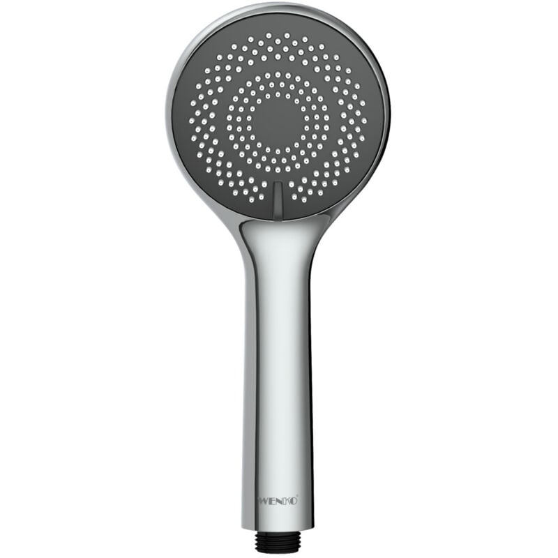 Wenko - Pommeau de douche Watersaving, pommeau de douche 3 jets, jusqu'à 40% d'économie d'eau sans compromis sur la pression d'eau, embout universel