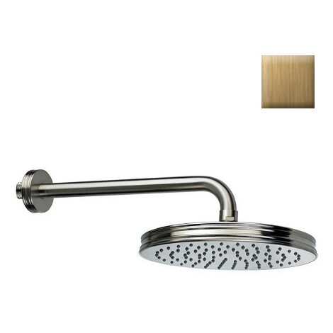 Pomme de tête 210mm et bras de fixation mural bronze Liberty Line - Bossini H27740G022