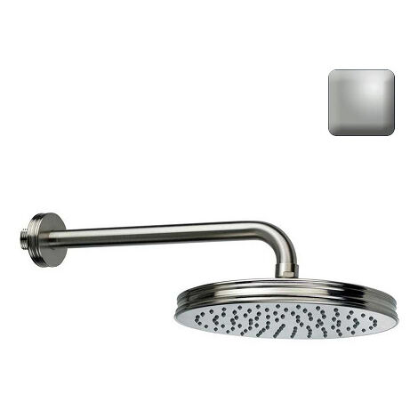 Pomme de tête 210mm et bras de fixation mural nickel satiné Liberty Line - Bossini H27740G094