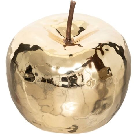 Pomme déco céramique doré D12cm - Atmosphera créateur d'intérieur
