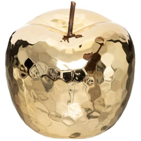 Pomme décorative en Céramique Doré D 18 cm - Atmosphera