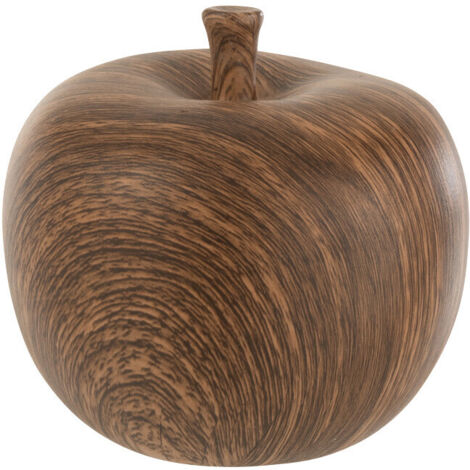 Pomme décorative en céramique marron LOKA - H 10 ou H 15cm 10 cm-Hauteur 10 cm