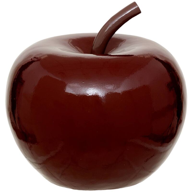 Déco à poser d extérieur pomme Glossy résine rouge rubis D26cm Atmosphera créateur d'intérieur