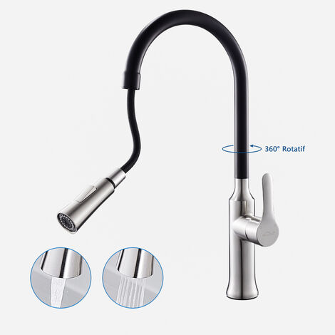 Pommeau de Douche 3 Jets au Choix Douchette à Main Chromée Design Unique