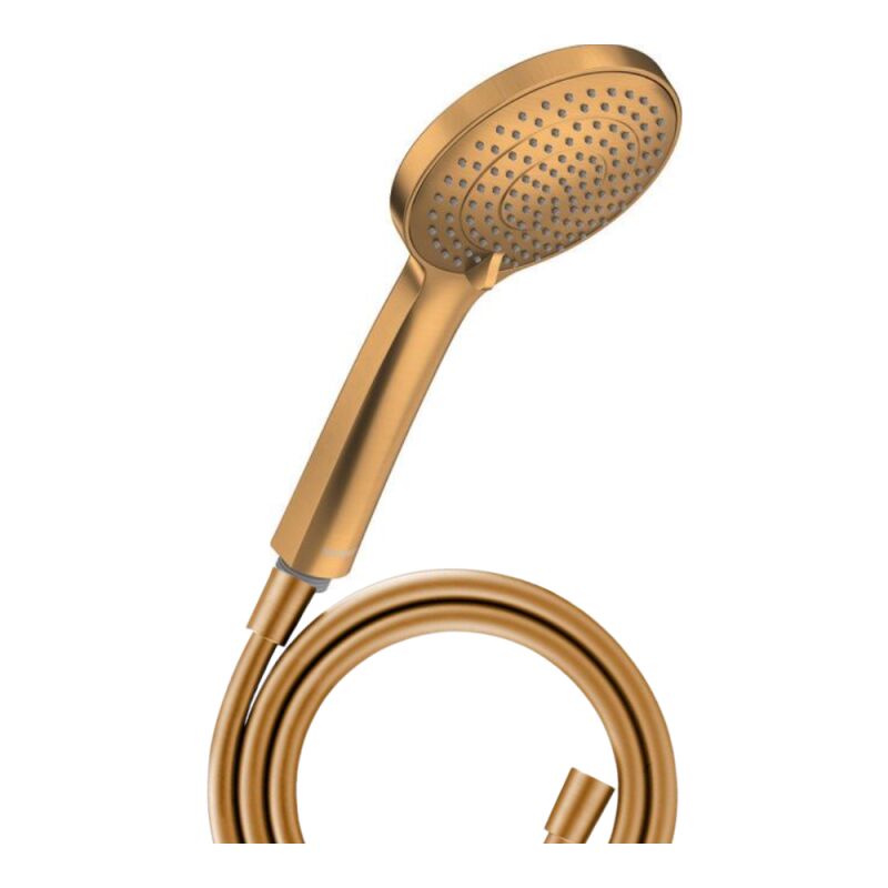 Pommeau de douche 3 jets DURAVIT Universal avec curseur bronze brossé + flexible de douche