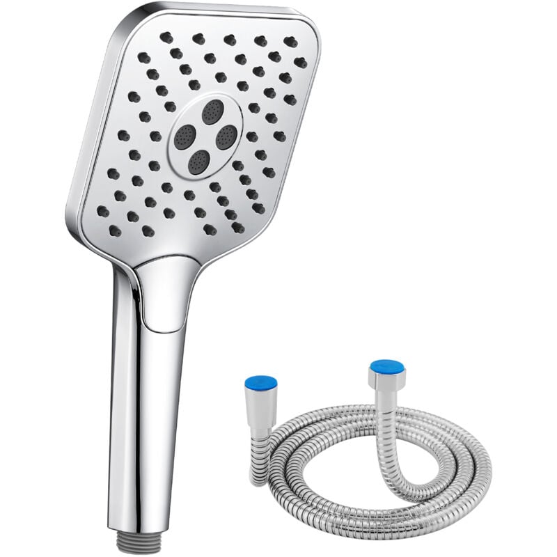 Auralum Max - Pommeau de douche à 3 Modes Douchette à main Chromé pour Salle de bain, avec 1,5M Tuyau de douche