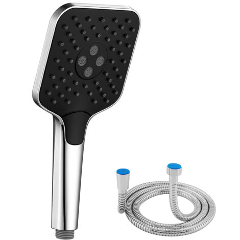 Pommeau de douche à 3 Modes Douchette à main pour Salle de bain, avec 1,5M Tuyau de douche