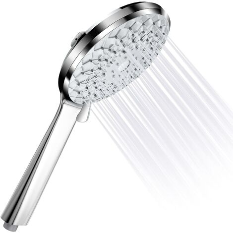 Pommeau de douche à économie d'eau, douche de pluie, augmentation de la pression - Pommeau de douche 6 types de jets avec lavage sous pression pour le nettoyage de la baignoire