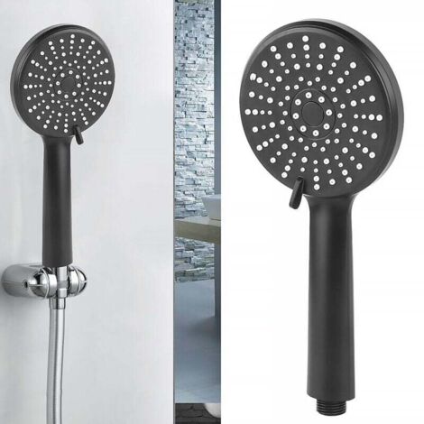 Pommeau de Douche à Haute Pression Économie D'eau,Douchette Douche Salle de Bain Réglable,Pommeau de Douche à Économie D'eau,Pommeau de Douche à Main Haute Pression à 5 Modes Noir Tokaneit