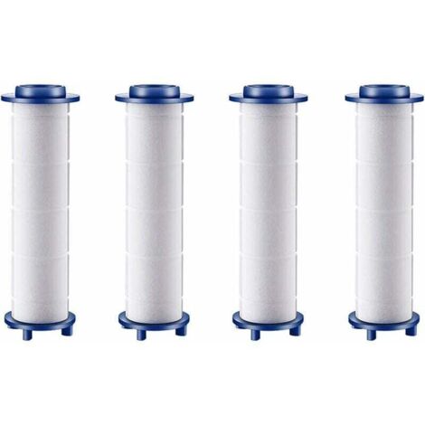 Pommeau de douche à hélice, filtre de douche à 360 ° à haute pression, pomme de douche rotative à économie d'eau, kit turbocompressé, pommes de douche à main (4 filtres)