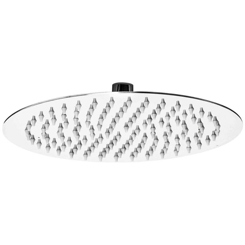 Pommeau de douche rond 25 cm acier inox pomme tête de douche effet pluie