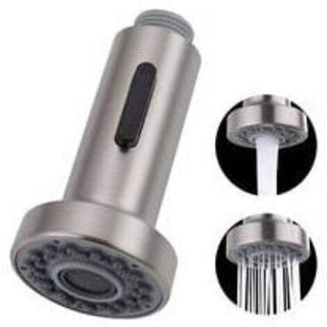 Pommeau de douche amovible pour lavabo avec bouton d'arrêt. Robinet de cuisine à 2 jets. - AquaForge