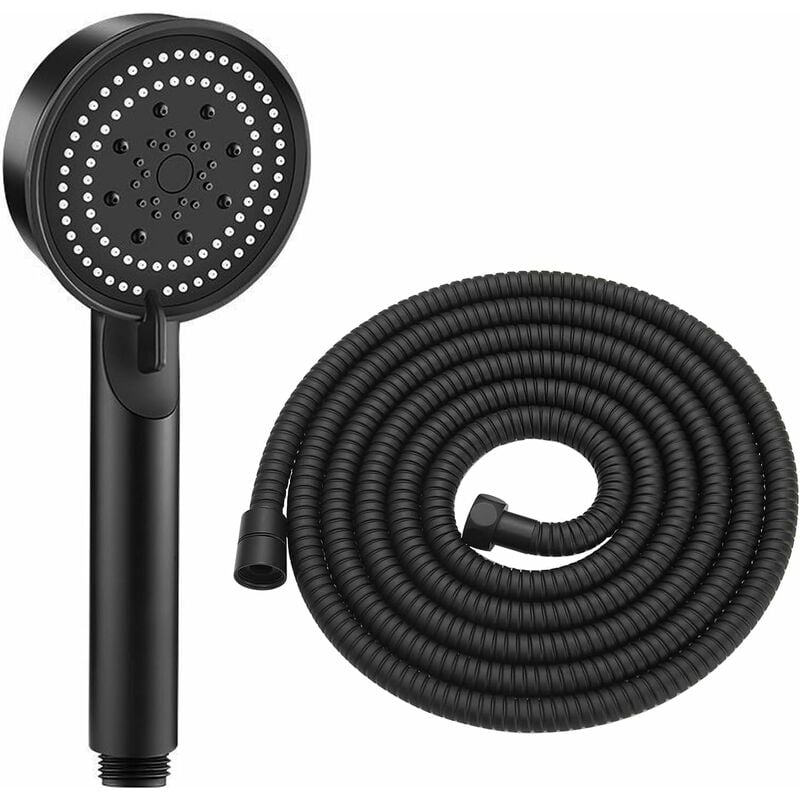 Jusch - Pommeau de Douche avec tuyau 1,5M, Pommeau Douche Anti Calcaire, Douchette Douche Réglable, Pommeau Douche Haute Pression