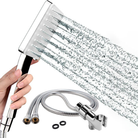 Pommeau de douche carré haute pression universel réglable