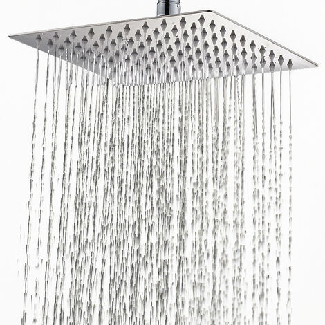 Pommeau de douche Carré ,Tête de douche Jet Effet pluie Rainshower ,20x20cm