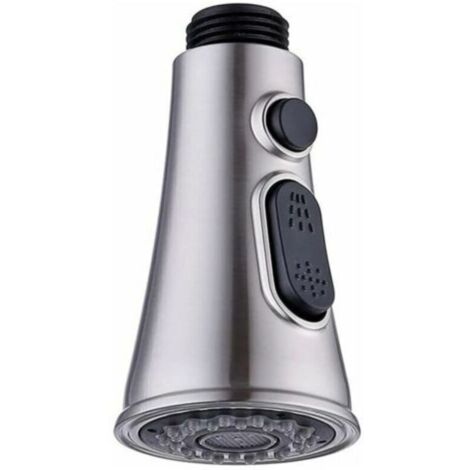 Pommeau de douche de cuisine universel – 2 jets réglables, finition chromée, compatible mitigeur et robinet d’évier