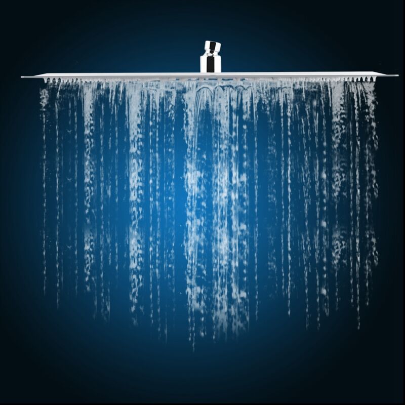 Pommeau de douche en acier inoxydable avec jet de plafond ultra-fin 16 pouces carré de 40 cm